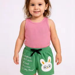 FRANSCART Kids Pack Of 2 Animal Printed Cotton Shorts image 3