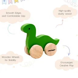 LITTLE GINNIE Kids Wooden Push And Pull Animal Toys image 4