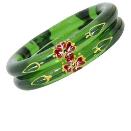 NMII Set Of 2 Leaf Printed Bangles image 4