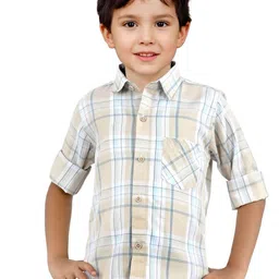 BAESD Boys Tartan Checks Opaque Checked Casual Shirt-image-99