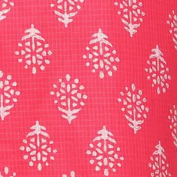 OLWAZE Women Ethnic Motifs Printed Regular Mirror Work Pure Silk Kurta with Trousers & With Dupatta image 4