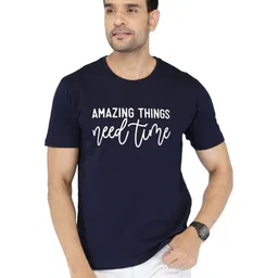 NOBLE HUSTLE Men Printed Pure Cotton Regular Fit T-shirt-picture-16
