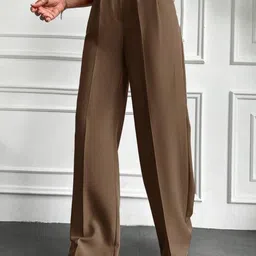 Next One Women Smart High-Rise Easy Wash Pleated Trousers image 5