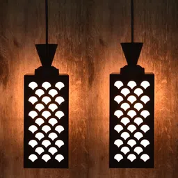 shyam enterprises Wooden Hanging Thali Lamp Elegance for Home Decor and Festive Celebrations Ceiling Light Ceiling Lamp-picture-33