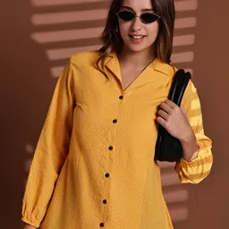 sayesha Women Regular Fit Striped Button Down Collar Casual Shirt image 5