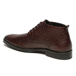 Teakwood Leathers Men Textured Round Toe Lace-Ups Regular Boots image 5