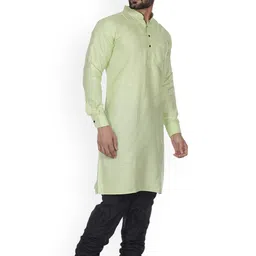 VEERA PARIDHAAN Men Regular Kurta with Churidar image 3