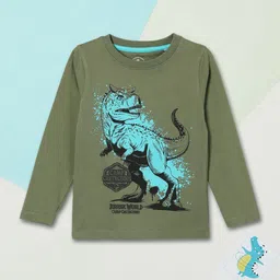 max Boys Graphic Printed Round Neck Cotton T-shirt image 1