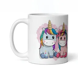 Mr UVD White & Pink Printed Cartoon Characters Printed Ceramic Matte Mug 350 ml image 2