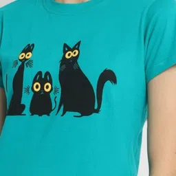 Tromko Women Pack of 3 Typography Printed Round Neck Cotton Regular Fit T-shirts image 3