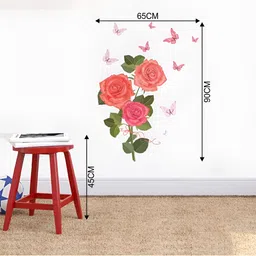 Aura Pink & Green Self Adhesive Wall Sticker image 2