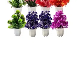 Dekorly Multi Plastic Artificial Flowers & Plants With Pot image 1