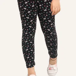 ariel Girls Printed Cotton Ankle-Length Leggings-image-50