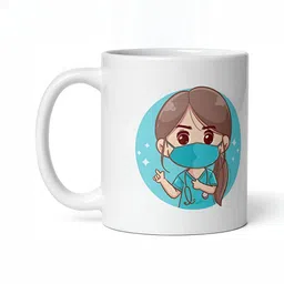 Mr UVD White & Blue Graphic Printed Ceramic Glossy Cups- 350 ml-picture-10