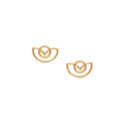 C KRISHNIAH CHETTY JEWELLERS PVT LTD 18KT Gold Soluna Arc Stud Earrings - 5.26 g image 2