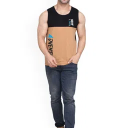 SLOWLORIS Pack Of 2 Printed Combed Cotton Gym Vests VSL26 CMB(CHS LGTGREEN)(ADV BLACKRUST) image 4