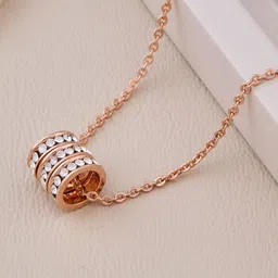 GC PREMIUM JEWELLERY Rose Gold-Plated Geometric Pendants with Chains image 2