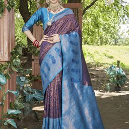 Anouk Rustic Woven Design Zari Kanjeevaram Saree-picture-9