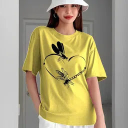 kintu parantu Kasendra Graphic Round Neck Printed Polyester T-shirt image 3