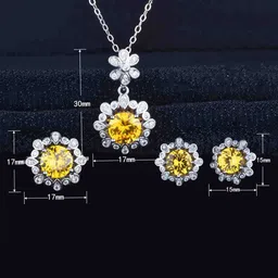 Jewels Galaxy Silver-Plated Cubic Zirconium-Studded Jewellery Set-picture-39