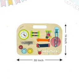 LITTLE GINNIE Infants Brown Busy Board Activity Center image 5
