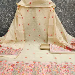 SYS Brand - Shop Your Style Printed Art Silk Unstitched Dress Material image 2