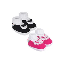 NESKA MODA Unisex Kids Pack of 2 Cotton Booties-picture-18