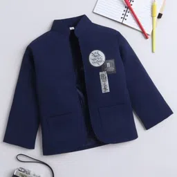 BAESD Boys Mandarin Collar Front Open Casual Blazer image 1