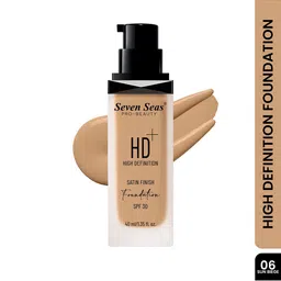 Seven Seas HD High Definition Satin Finish Foundation With SPF 30 - 40 ml - Sun Beige 06 image 3