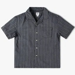 GAP Boys Striped Pure Cotton Relaxed Fit Shirt with Patch Pocket-picture-14