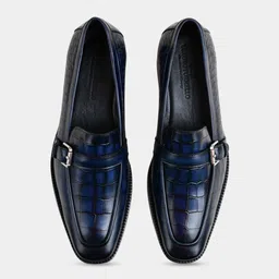 LUXORO FORMELLO Kelin Men Leather Textured Buckle Strap Loafers image 3