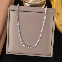 MYKI Classic Stainless Steel Silver-Plated Minimal Link Chain-image-56