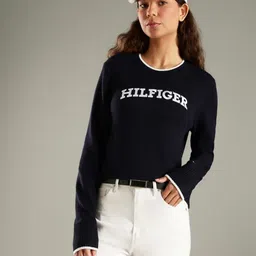 Tommy Hilfiger Women Brand Logo Embroidered Pullover Sweaters-picture-11