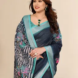 Moda Rapido Floral Printed Saree image 3