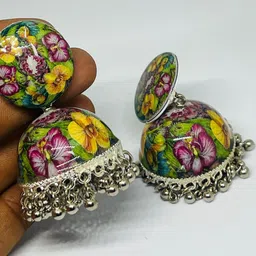 szn Printed Jhumki Dome Shape Earring-picture-15