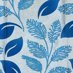 Cortina Blue & White Set of 2 Floral Window Curtain -Blue 4 image 3