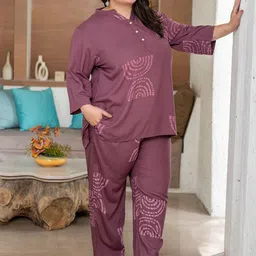 TITTLI Plus Size Printed Mandarin Collar Neck Tunic With Trousers image 3