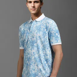 Louis Philippe Sport Men Floral Printed Polo Collar T-shirt image 3