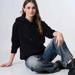 OWL MINK Women Printed Hooded Sweatshirt image 4