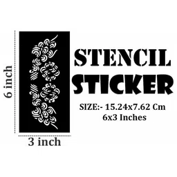 VOORKOMS Traditional Motif Mehndi Stencil Design Kit for Art Practice For Kids & Adults image 2