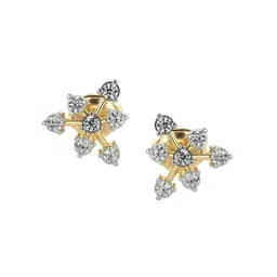 VALANOVA Women 14 Kt Gold Lab Grown Post and Back Earrings Diamond-image-6