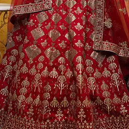 Zeel Clothing Embroidered Sequinned Silk Lehenga & Unstitched Blouse With Dupatta image 2