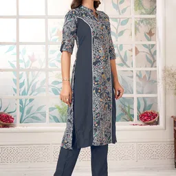 KALINI Women Ethnic Motifs Printed Regular Kurta with Palazzos image 4