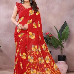 STYLETONE Floral Poly Georgette Saree-picture-32