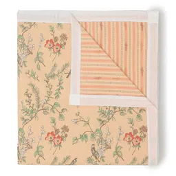 LIVSPACE Peach-Coloured & Peach-Coloured Floral AC Room 110 GSM Dohar image 2