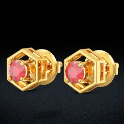 Joyalukkas Hexagon Shaped Gemstone Stud-2.84 gms-picture-19