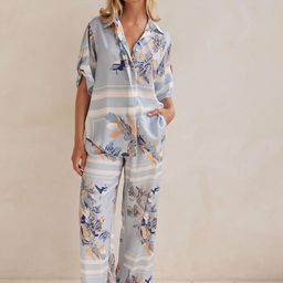 JC Mode Printed Collared Neck Short Sleeve Shirt With Trouser Co-Ords-picture-33