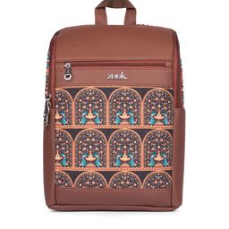 ZOUK Unisex Royal Indian Peacock Motif Amalia Daypack-picture-42