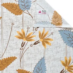 Myntra Elegant Homes Yellow Floral Printed 300 TC Cotton King Bedsheet Set 2.50 m x 2.25 m image 3