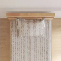 Home Centre White Geometric 200 TC Single Bedsheet with 1 Pillow Covers image 2